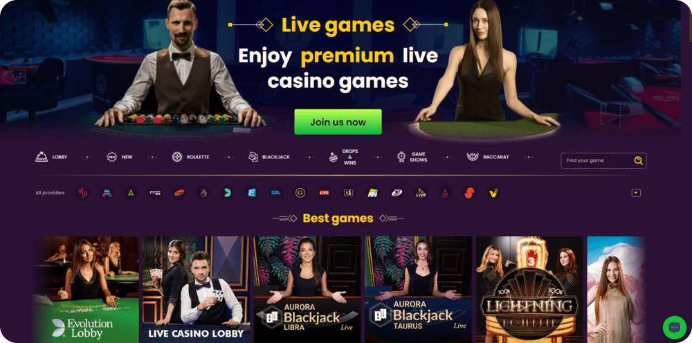 Bizzo casino Live Games