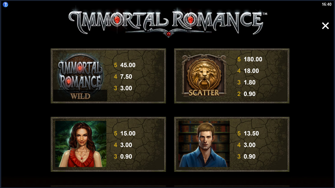 Immortal romance symbols 1