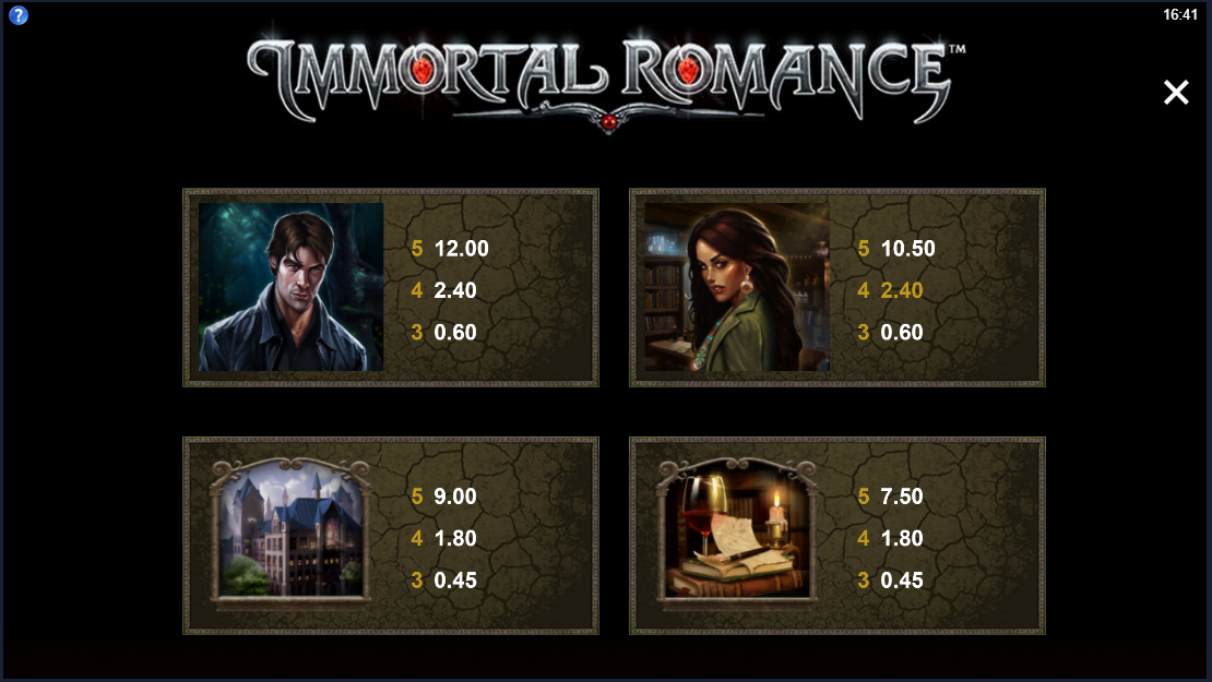 Immortal romance slot symbols 2