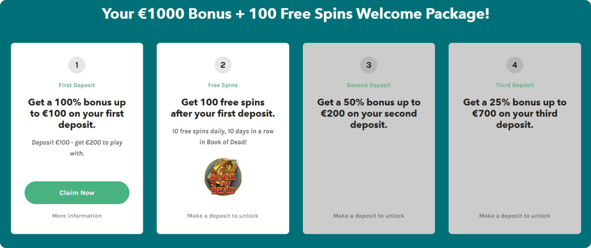 LuckyDays Casino Welcome Bonus