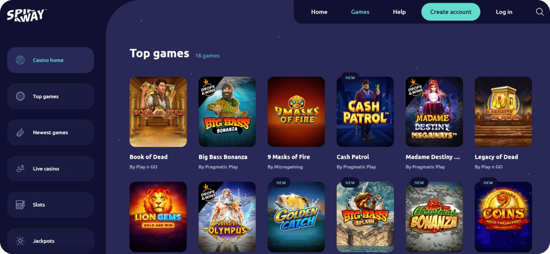 SpinAway Casino Games