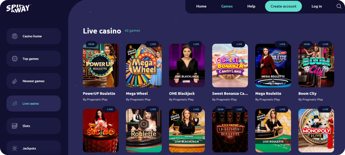 SpinAway Live Casino