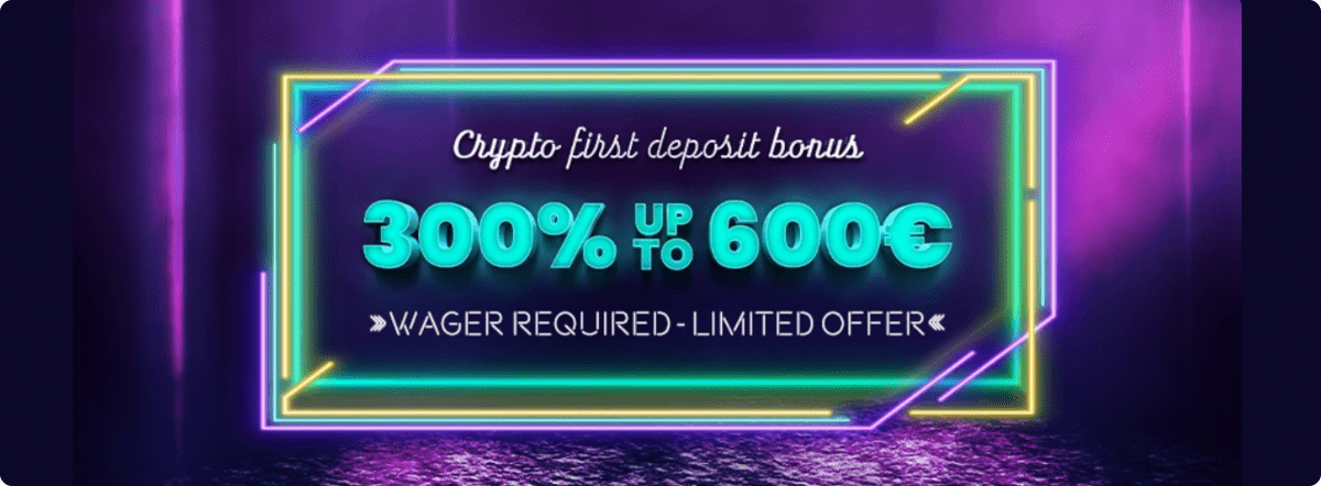 Vegaz Casino Crypto Bonus with wagering