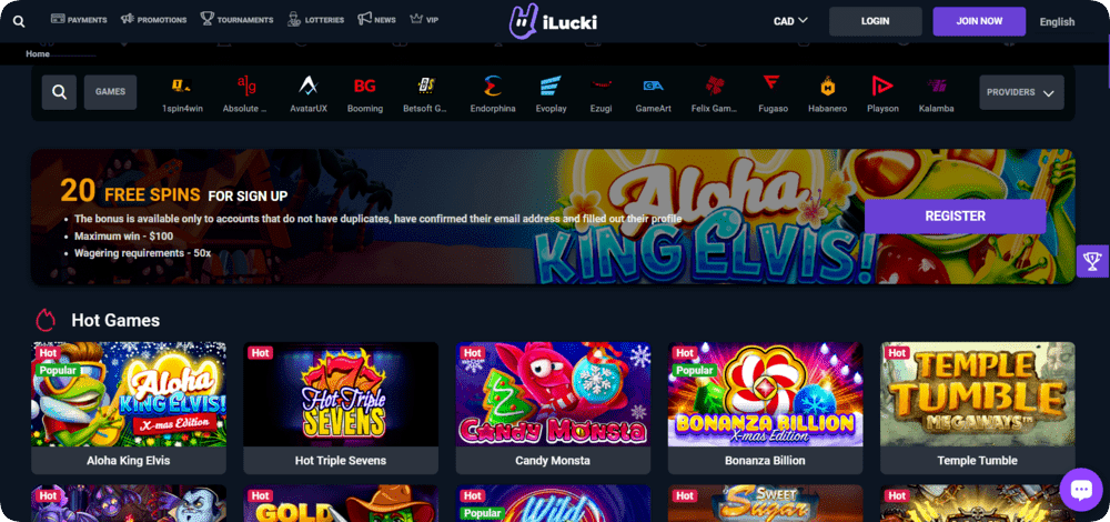 iLucki Casino Sign up no deposit bonus